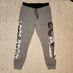 Ecko Unltd Grey, Black & White Multi Spellout Sweatpants
